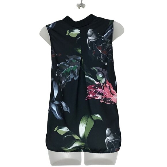 Ted Baker London Rafa Eden Sleeveless V-neck Black Blouse Size 0 - Picture 6 of 7